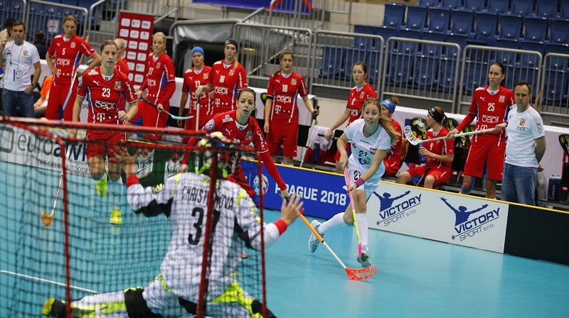 Čehijas valstsvienība var gatavoties pusfinālam
Foto: IFF Floorball