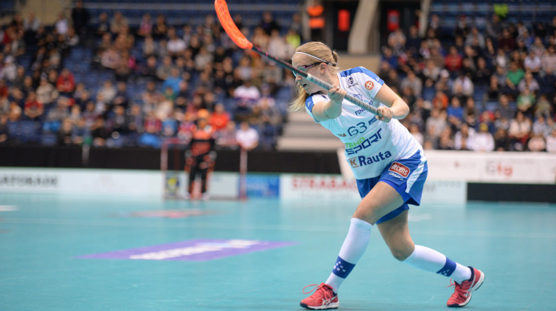 Somijas valstsvienība ne bez grūtībām aizsniegusies līdz pusfinālam
Foto: Floorball.org