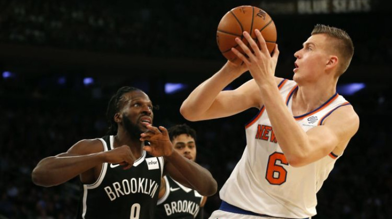 Kristaps Porziņģis iepriekšējā spēlē pret Bruklinu
Foto:USA Today Sports/Scanpix