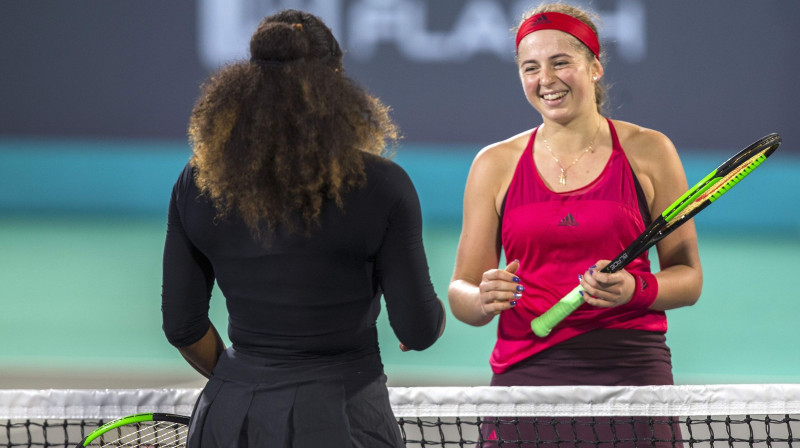 Aļona Ostapenko nupat uzvarējusi Serēnu Viljamsu
Foto: AFP/Scanpix