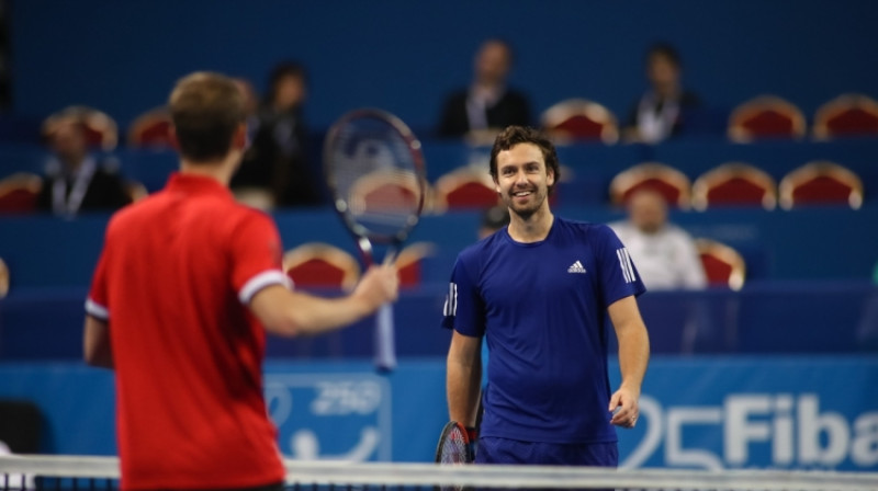 Ernests Gulbis smaida pēc ieklūšanas pamatturnīrā
Foto: Sofia Open