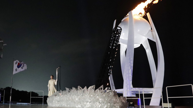 Phjončhanas olimpisko spēļu atklāšanas ceremonija
Foto: AP/Scanpix