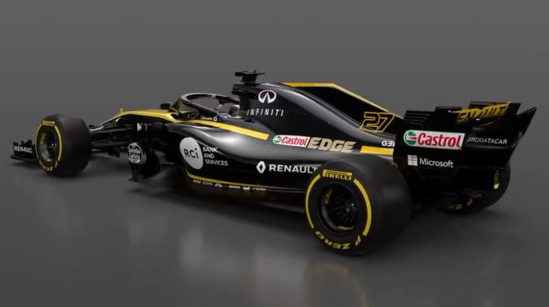 Prezentētais 2018. gada "Renault" modeļa krāsojums
Foto: Renault F1