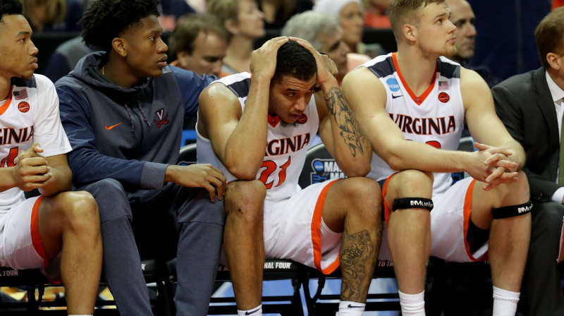 "Virginia Cavaliers" spēlētāju emocijas
Foto: AFP/Scanpix