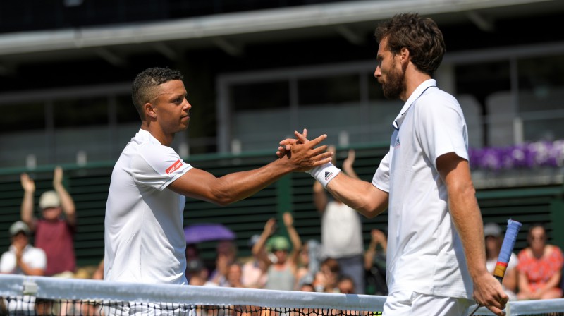 Džejs Klārks un Ernests Gulbis
Foto: Reuters/Scanpix