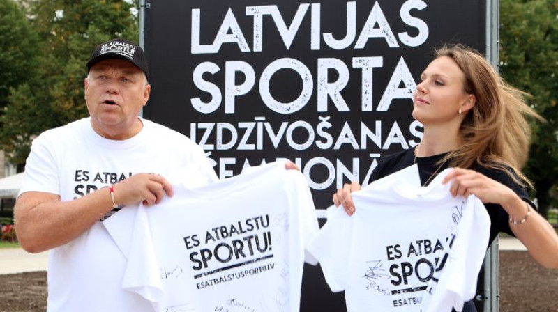 "Es atbalstu sportu!" pārstāvji Zintis Ekmanis un Ulla Zirne