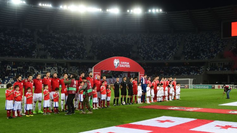 Borisa Paičadzes stadions, mirklis pirms Gruzijas un Velsas spēles PK kvalifikācijā
Foto: Gruzijas Futbola federācija