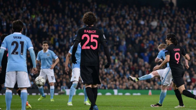 PSG un Mančestras "City" spēle Čempionu līgā 2016. gadā. Foto: AFP/Scanpix