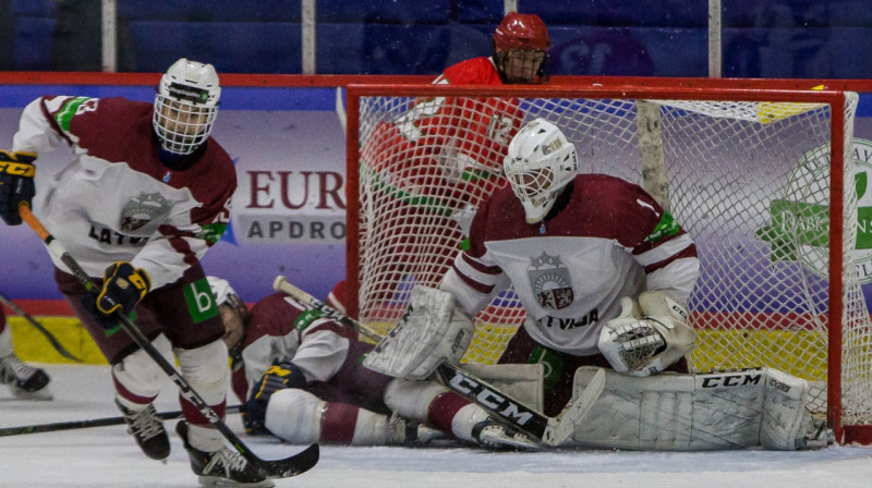 Latvijas U18 hokeja izlase Jelgavā. Foto: www.lhf.lv