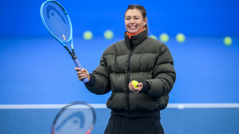 Marija Šarapova vēsajā Ķīnā. Foto: AFP/Scanpix