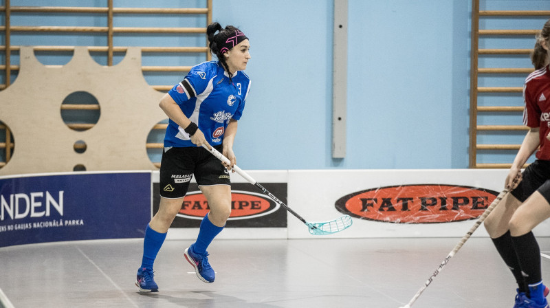 Džeina Eglīte ar parādīto sniegumu laukumā nopelnijusi vietu arī Latvijas valstsvienībā
Foto: Floorball.lv