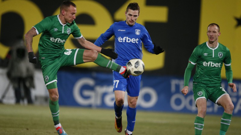 Andrejs Kovaļovs pret "Ludogorets". Foto: 7dnisport.bg