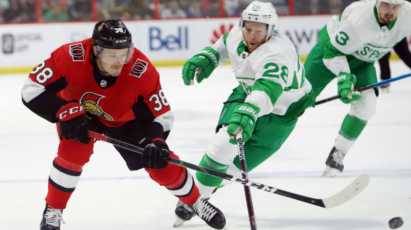 Rūdolfs Balcers pret Toronto "Maple Leafs". Foto: Fred Chartrand/The Canadian Press/PA Images/Scanpix