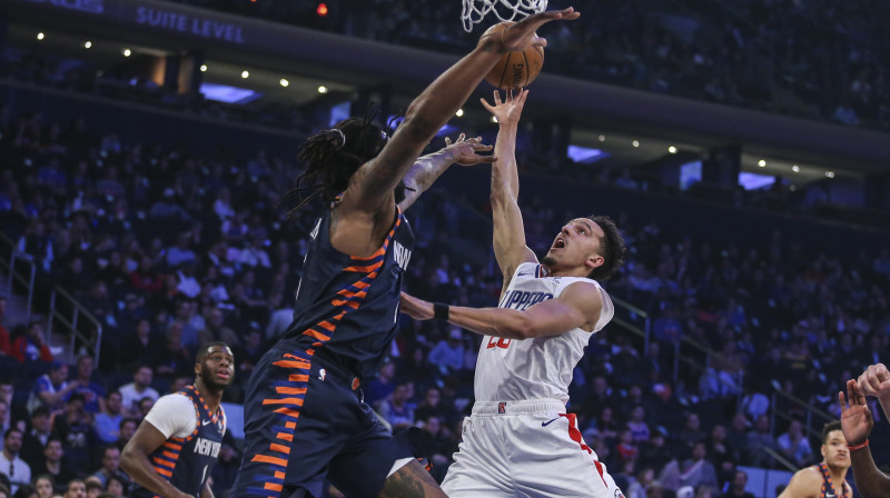 Ņujorkas "Knicks" pret Losandželosas "Clippers". Foto: Wendell Cruz/USA Today Sports/Scanpix