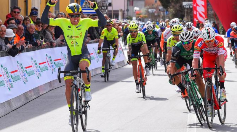 Emīls Liepiņš bauda triumfa mirkli
Foto: Bettini Photo