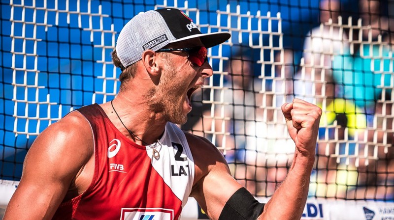 Edgars Točs. Foto: Nicol Marschall / FIVB Beach Volleyball World Championships 2019