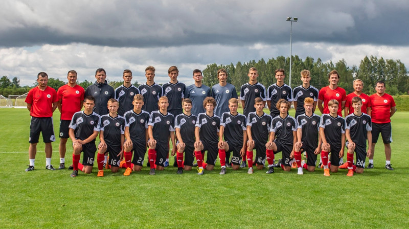 Latvijas U17 futbola izlase. Foto: lff.lv