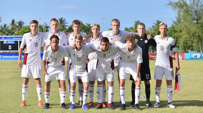 Latvijas U16 futbola izlase. Foto: Maldives FA