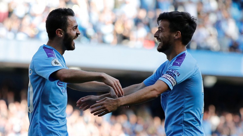 Bernardu Silva un Davids Silva. Foto: Reuters/Scanpix