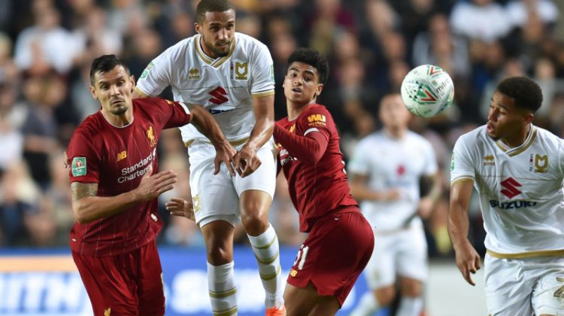 "Liverpool" mačā pret "MK Dons". Foto: imago images/Focus Images/Scanpix