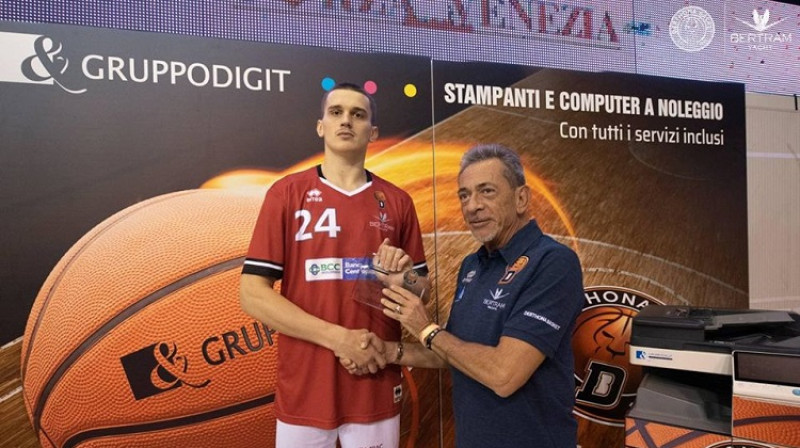 Andrejs Gražulis 2019. gada 18. novembrī. Foto: Derthona Basket