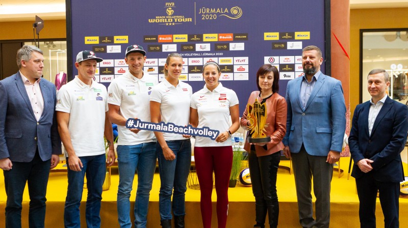 Pasaules tūres Jūrmalas 3* posma preses konference. Foto: Jurmala.Beachvolley