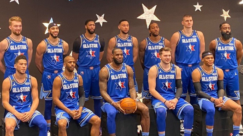 2020. gada Zvaigžņu spēles dalībnieki. Foto: NBA