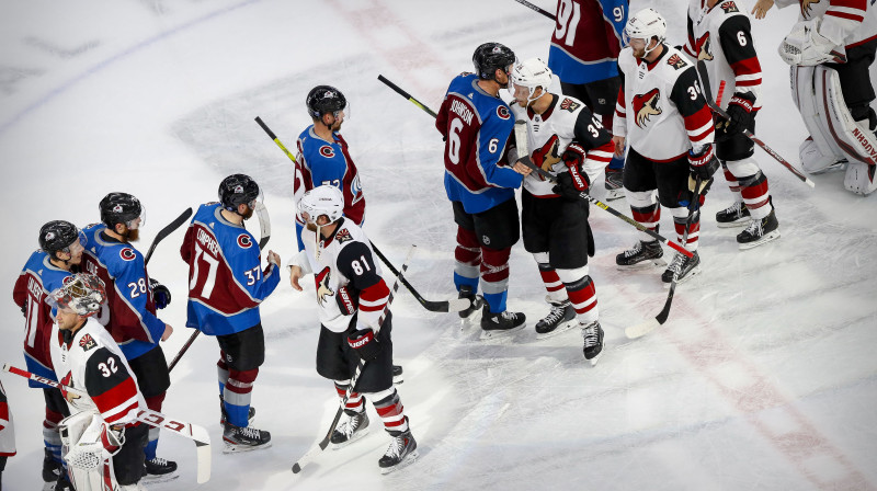 Arizonas "Coyotes" atvadas no pretiniekiem un sezonas. Foto: USA Today Sports/Scanpix