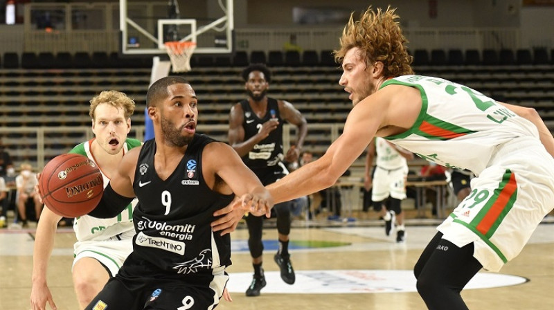 "Trento" spēlētājs Garijs Brauns. Foto: EuroCup Basketball