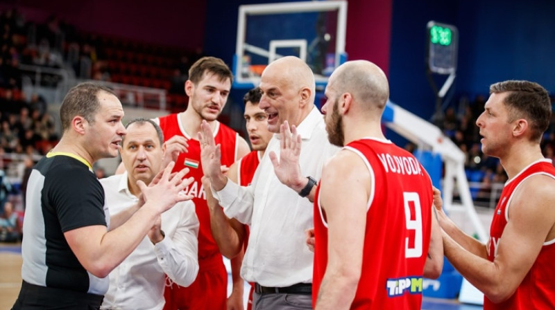 Ungārijas izlase februāra spēlēs. Foto: FIBA