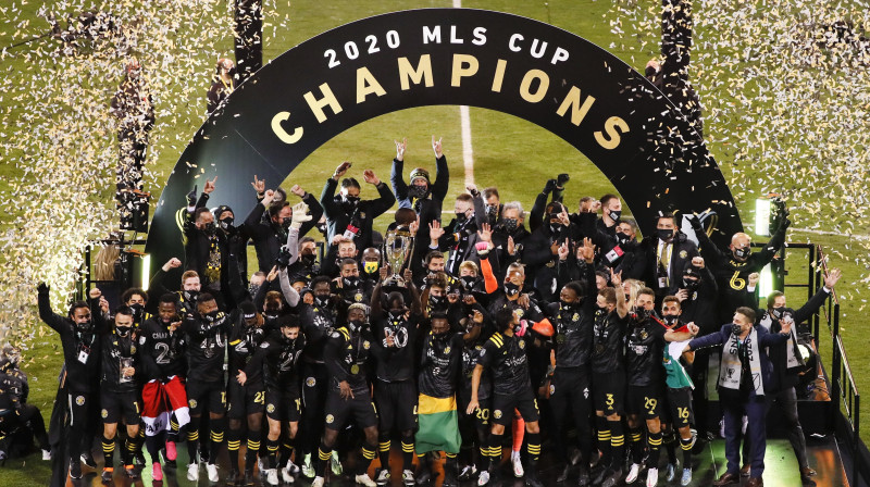 Kolumbusas "Crew" svin 2020. gada MLS kausa iegūšanu. Foto: Kyle Robertson/USA Today Sports/Scanpix