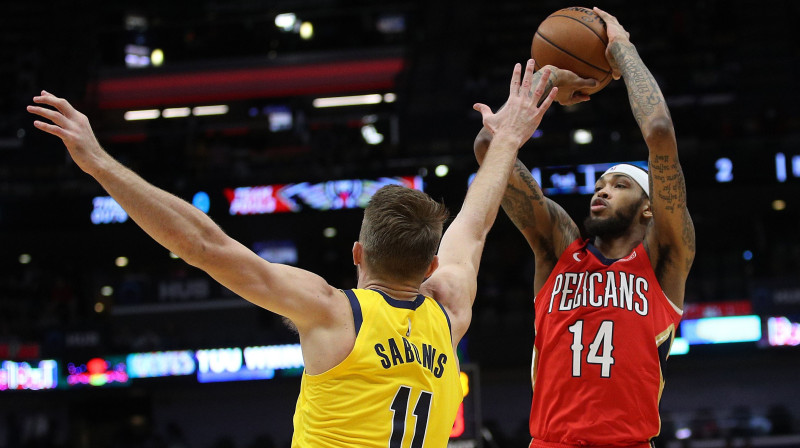 Domants Sabonis un Brendons Ingrems. Foto: AFP/Scanpix