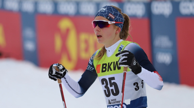 Tikai pēc Toblahas startiem 5. un 6.janvārī būs skaidri zināms, vai Patrīcija Eiduka pirmo reizi ies līdz galam "Tour de ski". Foto: Dailyskier.com