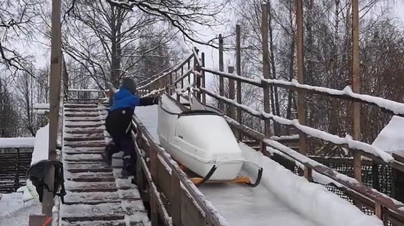 Rūjienas bobsleja trase. Foto: ReTV