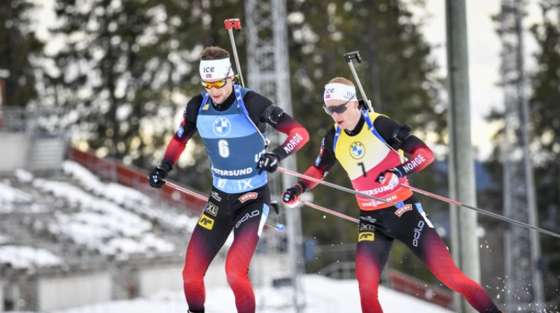 Sturla Legreids un Juhanness Bē. Foto: EPA/Scanpix