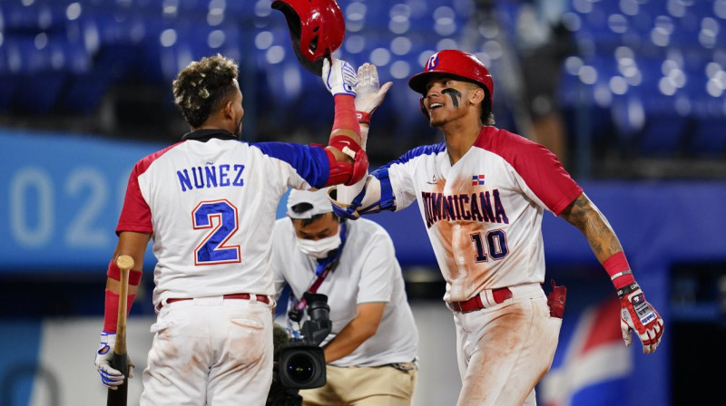 Dominikānas izlases beisbolisti. Foto: Matt Slocum/AP/Scanpix