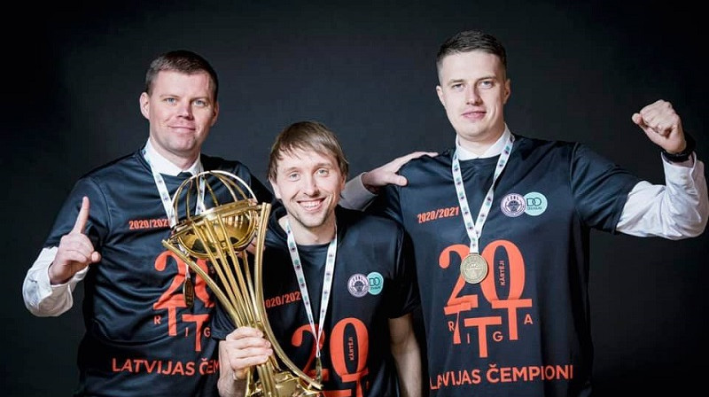 Andris Steļmahs, Ivars Ikstens un Mārtiņš Gulbis. Foto: TTT