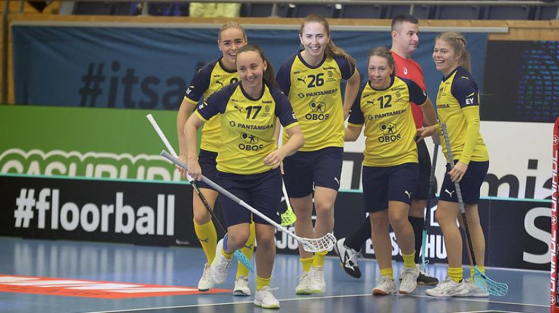 Zviedrijas izlase turnīru sāka ļoti pārliecinoši
Foto: IFF Floorball