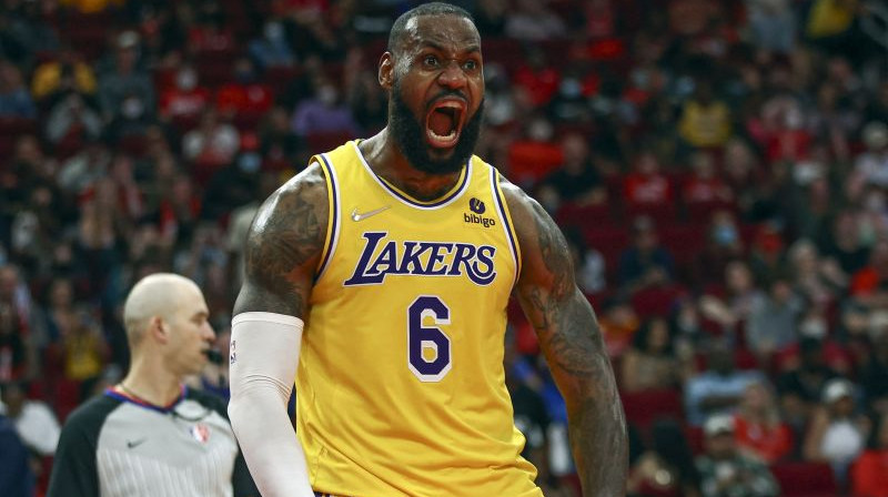 Losandželosas "Lakers" līderis Lebrons Džeimss. Foto: USA Sports Today/Scanpix