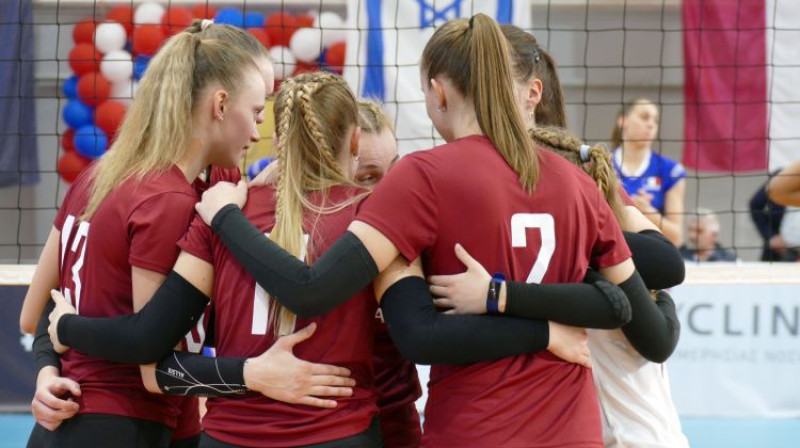 Latvijas U19 sieviešu volejbola izlase. Foto: CEV