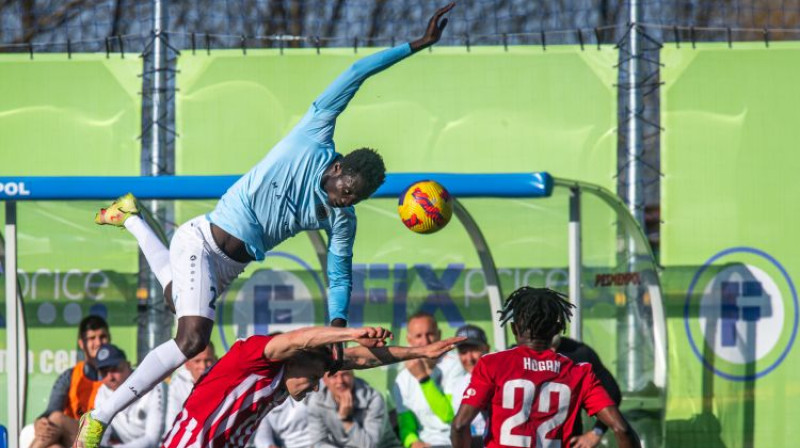 Rīdzinieku aizsargs Babā Musā. Foto: Zigismunds Zālmanis/rigafc.lv