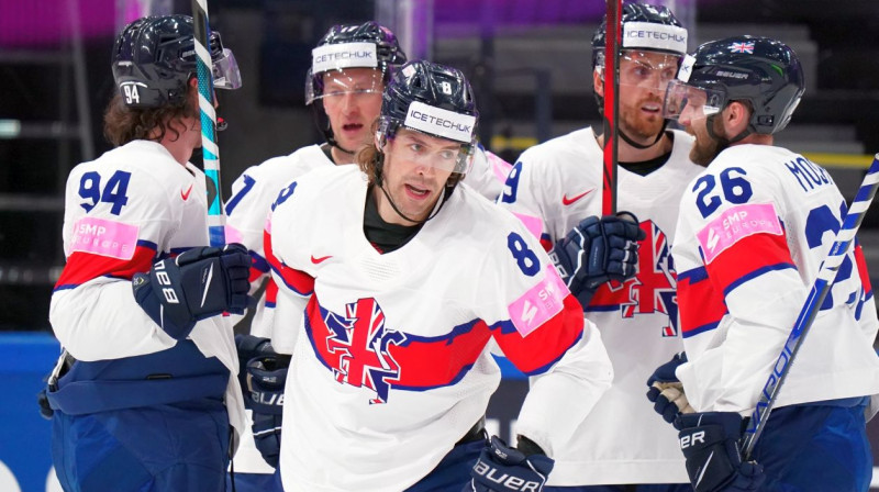 Lielbritānijas izlases hokejisti. Foto: IIHF