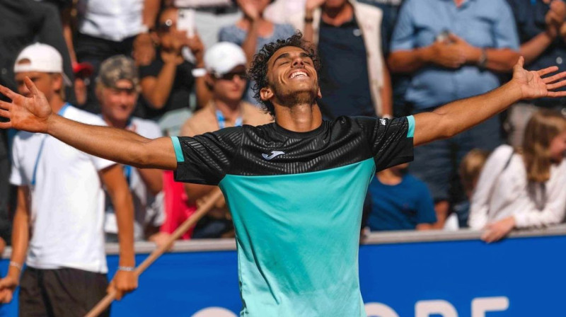 Francisko Serundolo pēc uzvaras Bostades turnīra finālā. Foto: Nordea Open Tennis