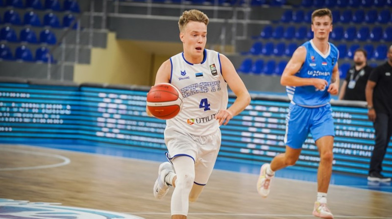 Igaunijas U20 izlases basketbolists Johaness Kirsipū. Foto: FIBA