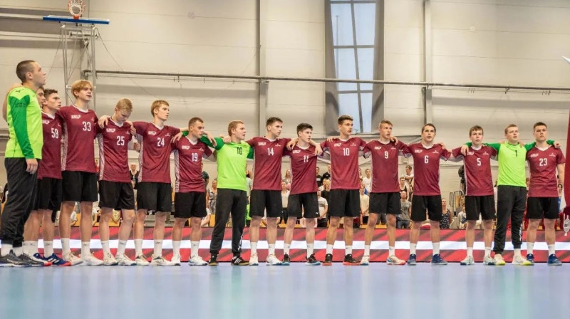 Latvijas U18 handbolisti. Foto: LHF