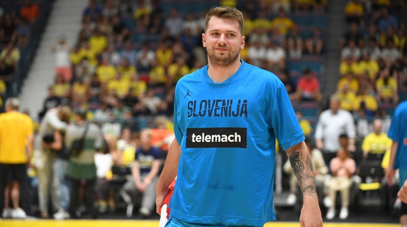 Luka Dončičs Slovēnijas izlasē. Foto: FIBA