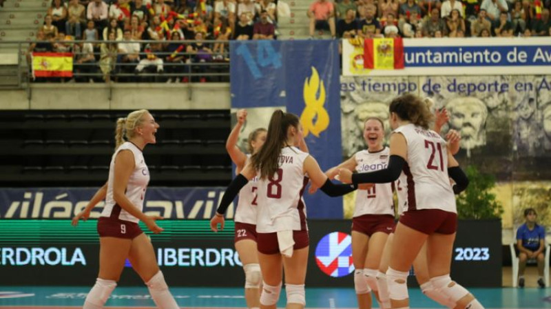 Latvijas sieviešu volejbola izlase. Foto: CEV.eu