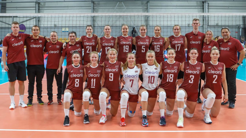 Latvijas sieviešu volejbola valstsvienība. Foto: CEV
