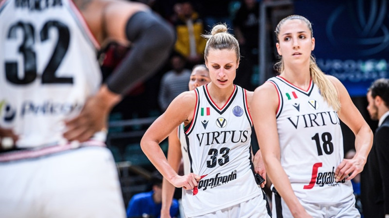 Kitija Laksa un Ivana Dojkiča. Foto: Virtus Bologna