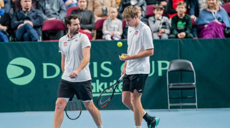 Ernests Gulbis un Kārlis Ozoliņš. Foto: Raimonds Volonts/LTS